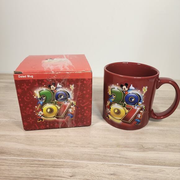 Walt Disney World Mickey Mouse 2007 3D Emboss Coffee Mug Cup Minnie Goofy w/ Box - Picture 12 of 12